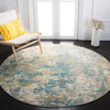 Safavieh Madison MAD453K Teal / Gold Area Rug Room Scene