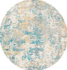 Safavieh Madison MAD453K Teal / Gold Area Rug Round