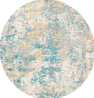 Safavieh Madison MAD453K Teal / Gold Area Rug Round