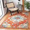 Safavieh Madison MAD484P Orange / Light Blue Area Rug Room Scene