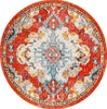 Safavieh Madison MAD484P Orange / Light Blue Area Rug Round