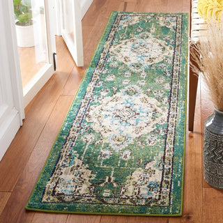 Safavieh Madison MAD484Y Green / Light Blue Area Rug Room Scene Feature