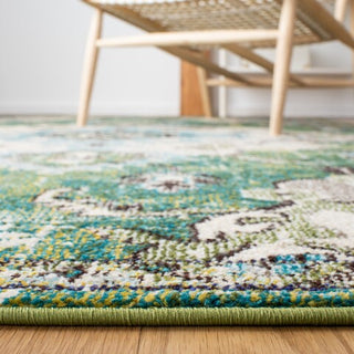 Safavieh Madison MAD484Y Green / Light Blue Area Rug Detail