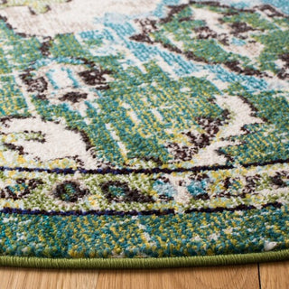 Safavieh Madison MAD484Y Green / Light Blue Area Rug Detail