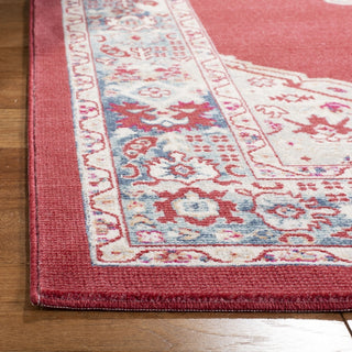 Safavieh Merlot MER312Q Red/Aqua Area Rug Detail