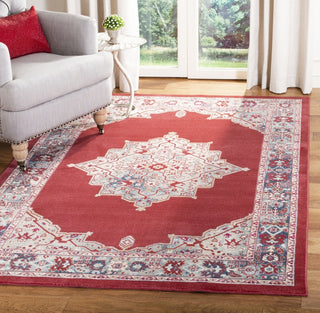 Safavieh Merlot MER312Q Red/Aqua Area Rug Room Scene Feature