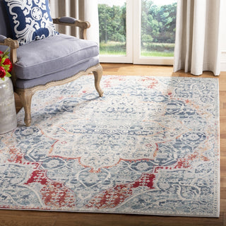Safavieh Merlot MER313F Grey/Navy Area Rug Room Scene Feature