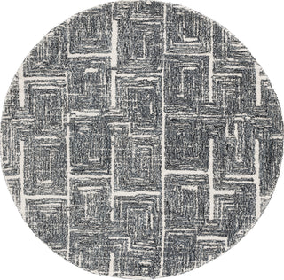 Safavieh Metro MET177Z Black / Ivory Area Rug Round