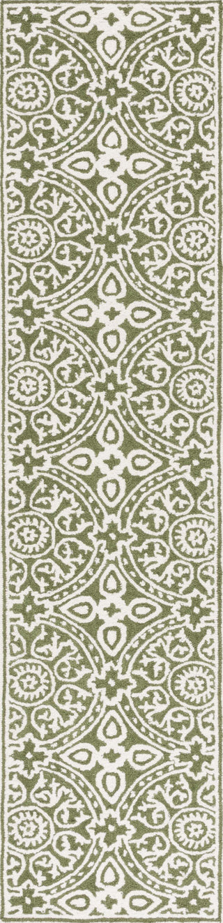 Safavieh Metro MET256Y Green / Ivory Area Rug Runner