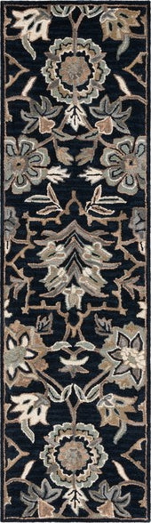 Safavieh Metro MET325Z Black / Beige Area Rug Runner