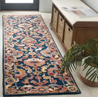 Safavieh Metro MET328N Navy / Red Area Rug Room Scene Feature