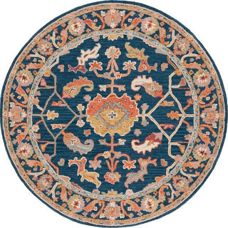 Safavieh Metro MET328N Navy / Red Area Rug Round