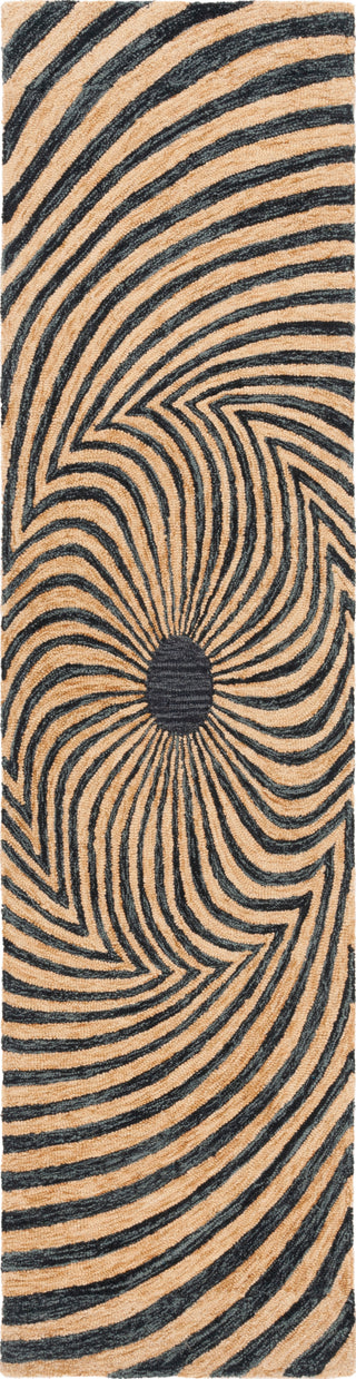 Safavieh Metro MET358Z Black / Gold Area Rug Runner