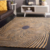Safavieh Metro MET358Z Black / Gold Area Rug Room Scene