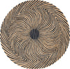 Safavieh Metro MET358Z Black / Gold Area Rug Round