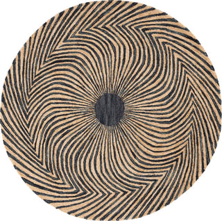Safavieh Metro MET358Z Black / Gold Area Rug Round