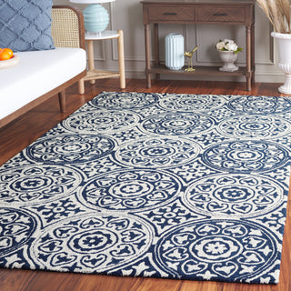 Safavieh Metro MET377M Blue / Ivory Area Rug Room Scene