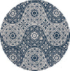 Safavieh Metro MET377M Blue / Ivory Area Rug Round