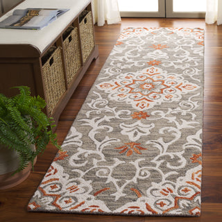 Safavieh Metro MET379F Grey / Rust Area Rug Room Scene