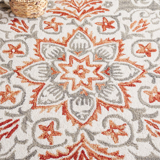 Safavieh Metro MET379F Grey / Rust Area Rug Detail