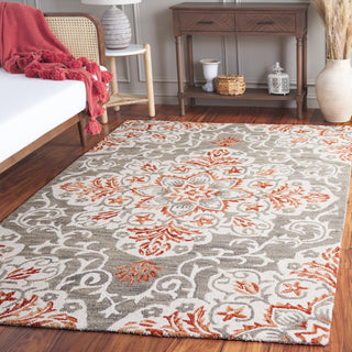 Safavieh Metro MET379F Grey / Rust Area Rug Room Scene