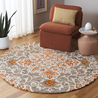 Safavieh Metro MET379F Grey / Rust Area Rug Room Scene