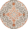 Safavieh Metro MET379F Grey / Rust Area Rug Round