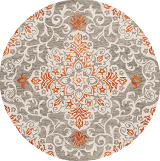 Safavieh Metro MET379F Grey / Rust Area Rug Round