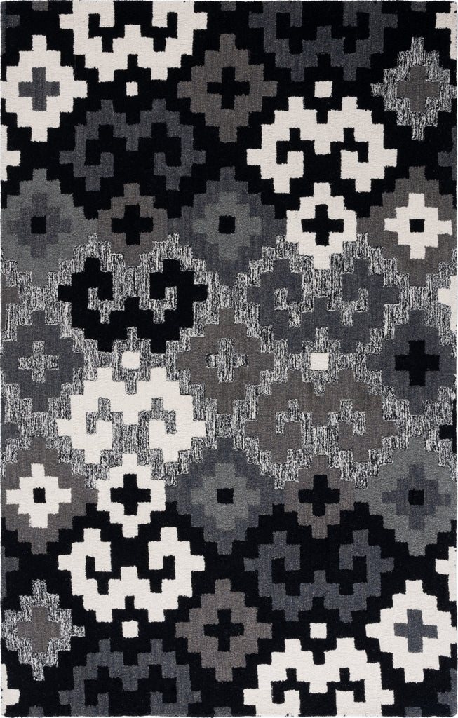 Safavieh Metro MET380Z Black / Ivory Area Rug main image