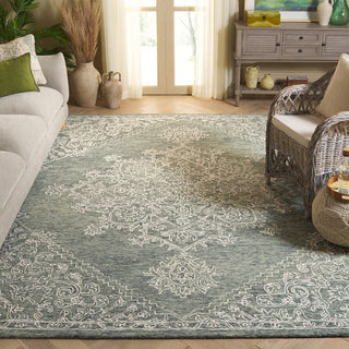 Safavieh Metro MET381Y Green / Ivory Area Rug Room Scene Feature