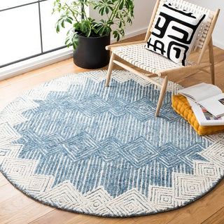 Safavieh Metro MET401M Blue / Ivory Area Rug Room Scene