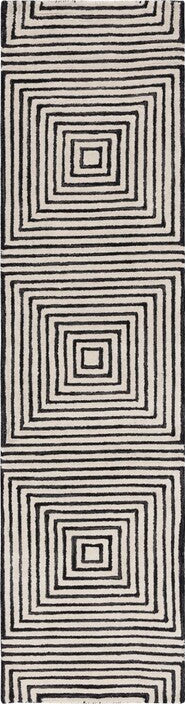 Safavieh Metro MET454Z Black / Beige Area Rug Runner