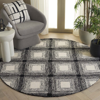 Safavieh Metro MET471H Charcoal / Ivory Area Rug Room Scene Feature
