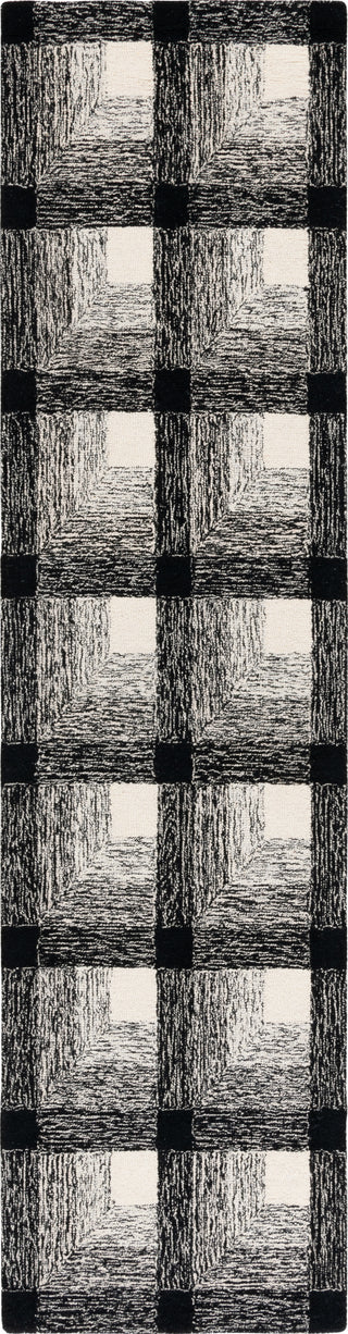 Safavieh Metro MET472H Charcoal / Ivory Area Rug Runner