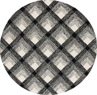 Safavieh Metro MET472H Charcoal / Ivory Area Rug Round