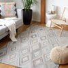 Safavieh Metro MET552F Grey / Light Brown Area Rug Room Scene Feature