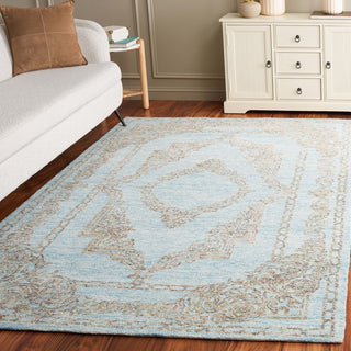 Safavieh Metro MET575L Light Blue / Green Area Rug Room Scene Feature