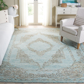 Safavieh Metro MET575L Light Blue / Green Area Rug Room Scene Feature
