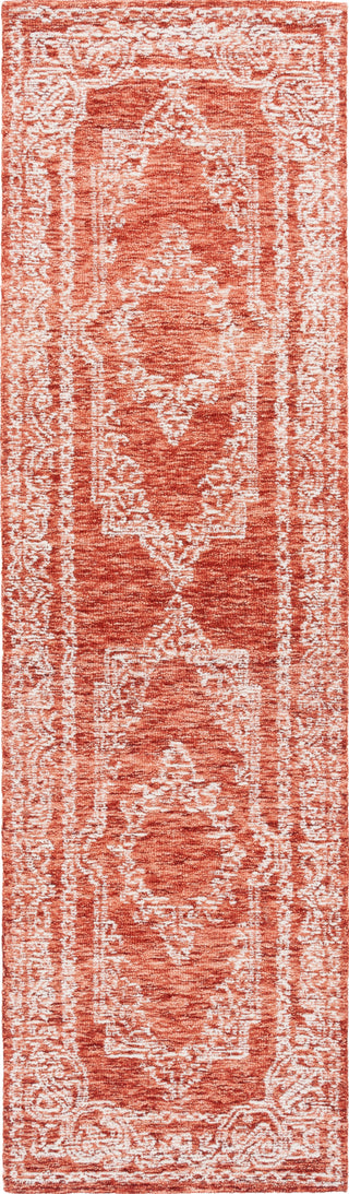 Safavieh Metro MET575P Rust / Ivory Area Rug Runner