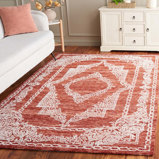 Safavieh Metro MET575P Rust / Ivory Area Rug Room Scene Feature