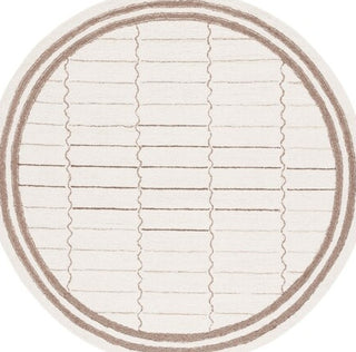 Safavieh Metro MET626A Ivory / Brown Area Rug Round