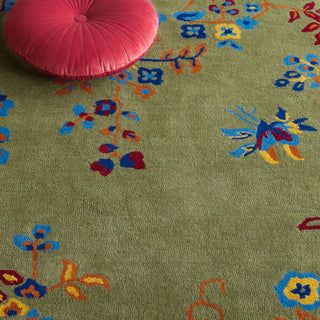 Safavieh Metro MET725Y Green / Pink Area Rug Detail