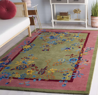 Safavieh Metro MET725Y Green / Pink Area Rug Room Scene Feature