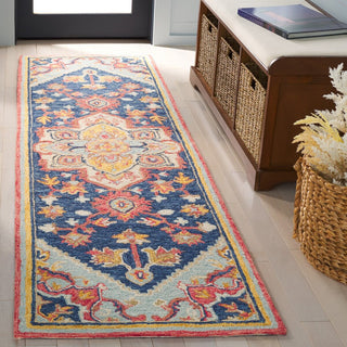 Safavieh Metro MET727N Navy / Red Area Rug Room Scene Feature