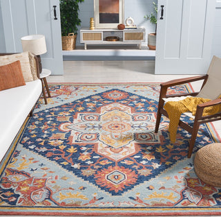 Safavieh Metro MET727N Navy / Red Area Rug Room Scene Feature