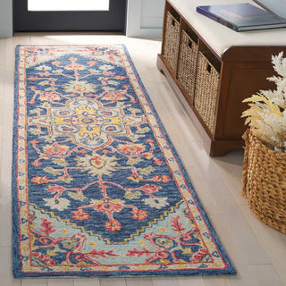 Safavieh Metro MET728N Navy / Beige Area Rug Room Scene Feature