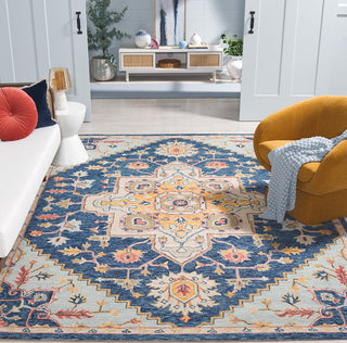 Safavieh Metro MET728N Navy / Beige Area Rug Room Scene Feature