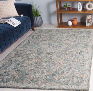 Safavieh Metro MET752J Teal / Green Area Rug Room Scene Feature