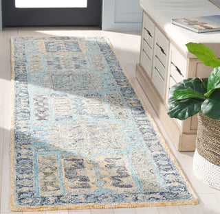 Safavieh Metro MET753J Teal / Blue Area Rug Room Scene Feature