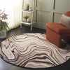 Safavieh Metro MET776T Brown / Ivory Area Rug Room Scene Feature